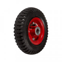 Пневматические и пенополиуретановые, литая резина